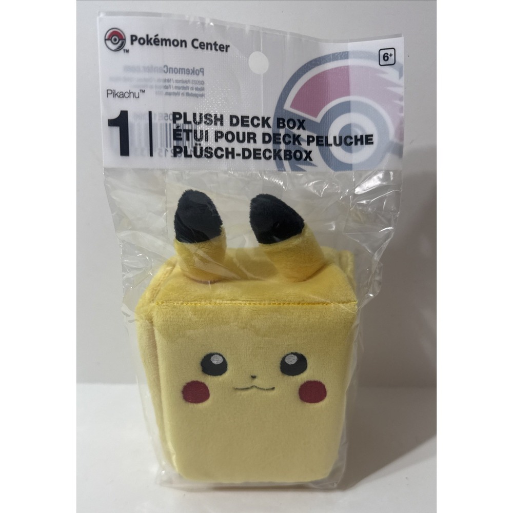 Nintendo Pikachu‎ Face Deck Box Pokemon Center TCG Cards Game Plush Box 2023 New